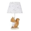 Maisons Du Monde Lampes De Chevet Enfant Lampe écureuil Orange Et Abat-jour En Coton Motifs Animaux De La Forêt