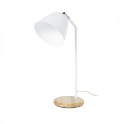 Maisons Du Monde Lampes De Chevet Enfant Lampe En Métal Blanc Et Hévéa