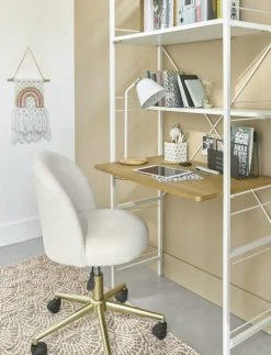 Maisons Du Monde Lampes De Chevet Enfant Lampe En Métal Blanc Et Hévéa -Luminaires enfant Soldes lampe en metal blanc et hevea 1000 4 6 215666 7