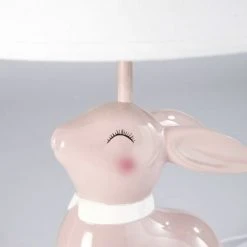 Maisons Du Monde Lampes De Chevet Enfant Lampe Lapin En Céramique Rose Abat-jour Blanc -Luminaires enfant Soldes lampe lapin en ceramique rose abat jour blanc 1000 9 38 182283 4