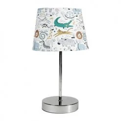 Decoratie Lampes De Chevet Enfant Lampe Safari Pied Métal Argenté