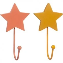 Sass & Belle Portemanteaux Et Patères Enfant Lot De 2 Patères Etoile
