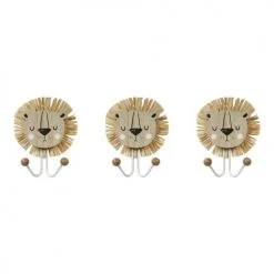 Decoratie Portemanteaux Et Patères Enfant Lot De 3 Patères Lion