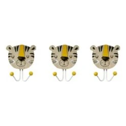 Decoratie Portemanteaux Et Patères Enfant Lot De 3 Patères Lion -Luminaires enfant Soldes lot de 3 pateres tigre