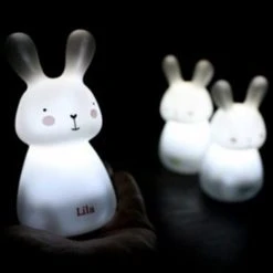 Olala Luminaires Enfant Lot De 3 Veilleuses Nomades Lapin Léo, Léni & Lila -Luminaires enfant Soldes lot de 3 veilleuses nomades lapin leo leni lila 3