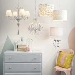 Maisons Du Monde Suspensions Enfant Lustre à Pampilles 5 Branches -Luminaires enfant Soldes lustre a pampilles 5 branches 1000 2 19 160329 9