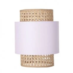 Maisons Du Monde Suspensions Enfant Mini Suspension En Rotin Et En Tissu Rose