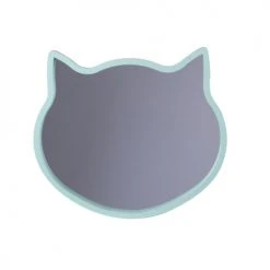 Toilinux Miroirs Enfant Miroir Chat Pour Chambre D'enfant L. 36 Cm Vert
