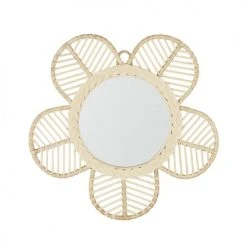 Maisons Du Monde Miroirs Enfant Miroir Fleur En Rotin Beige 57x55