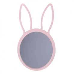 Toilinux Miroirs Enfant Miroir Lapin Pour Chambre D'enfant L. 48 Cm Rose