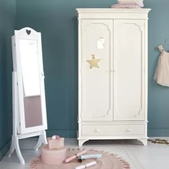 Maisons Du Monde Miroirs Enfant Miroir Psyché Avec Rangement Blanc 42x160 -Luminaires enfant Soldes miroir psyche avec rangement blanc 42x160 1000 15 10 150890 6