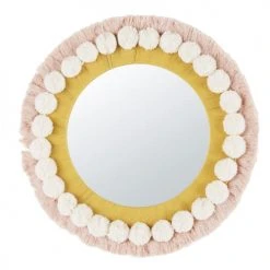 Maisons Du Monde Miroirs Enfant Miroir Rose, Jaune Et Beige D38