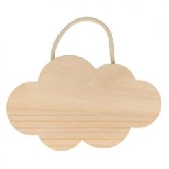 Artemio Objets Déco Enfant Nuage Bois à Suspendre 25 X 15 Cm