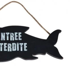 Wadiga Objets Déco Enfant Panneau Suspendu Requin Entrée Interdite - 30x11cm -Luminaires enfant Soldes panneau suspendu requin entree interdite 30x11cm 2