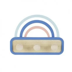 Maisons Du Monde Portemanteaux Et Patères Enfant Patère 3 Crochets Arc-en-ciel Bleu, Beige Et Rose