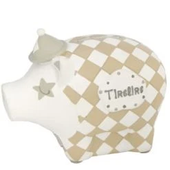 Amadeus Objets Déco Enfant Petite Tirelire Cochon Damier -Luminaires enfant Soldes petite tirelire cochon damier 5
