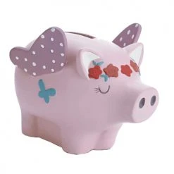 Amadeus Objets Déco Enfant Petite Tirelire Cochon Rose Avec Des Ailes