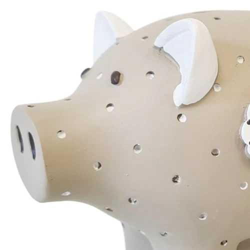 Amadeus Objets Déco Enfant Petite Tirelire Cochon Taupe 2 Amadeus Objets Déco Enfant Petite Tirelire Cochon Taupe – Image 2