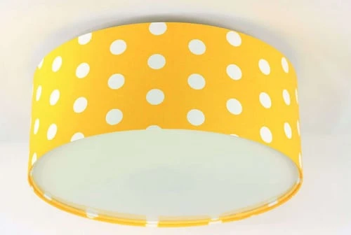 BPS Koncept Suspensions Enfant Plafonnier Tissu Jaune ø 40cm 2 BPS Koncept Suspensions Enfant Plafonnier Tissu Jaune ø 40cm – Image 2