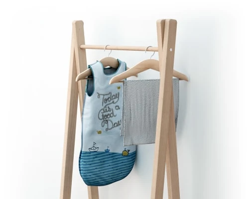 AT4 Portemanteaux Et Patères Enfant Portant à Vêtements Hêtre Brut 2 AT4 Portemanteaux Et Patères Enfant Portant à Vêtements Hêtre Brut – Image 2