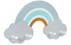 Kindsgut Portemanteaux Et Patères Enfant Porte-manteau Mural Forme Arc-en-ciel En Bois Muticolore -Luminaires enfant Soldes porte manteau mural forme arc en ciel en bois muticolore 2