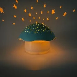 Pabobo Veilleuses Pour Bébé Projecteur D'étoiles Champignon Bleu -Luminaires enfant Soldes projecteur d etoiles champignon bleu 2
