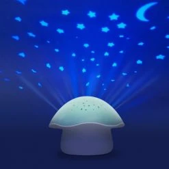 Pabobo Veilleuses Pour Bébé Projecteur D'étoiles Champignon Bleu -Luminaires enfant Soldes projecteur d etoiles champignon bleu 3