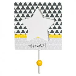 Sauthon Portemanteaux Et Patères Enfant Set 3 Patères En Bois En Bois Gris -Luminaires enfant Soldes set 3 pateres en bois en bois gris 2