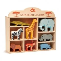 Tender Leaf Toys Objets Déco Enfant Set Animaux En Bois Safari