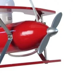 Tosel Suspensions Enfant Suspension Avion Bois Rouge -Luminaires enfant Soldes suspension avion bois rouge 2
