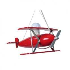 Tosel Suspensions Enfant Suspension Avion Bois Rouge