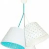 BPS Koncept Suspensions Enfant Suspension Enfant Abat-jour Blanc Et Bleu 50x50x30