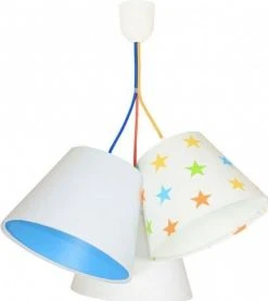 BPS Koncept Suspensions Enfant Suspension Enfant Abat-jour Blanc Et Bleu 50x50x30