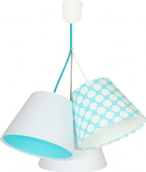 BPS Koncept Suspensions Enfant Suspension Enfant Abat-jour Blanc Et Bleu 50x50x30 1 BPS Koncept Suspensions Enfant Suspension Enfant Abat-jour Blanc Et Bleu 50x50x30