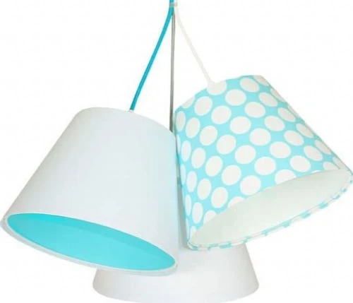 BPS Koncept Suspensions Enfant Suspension Enfant Abat-jour Blanc Et Bleu 50x50x30 2 BPS Koncept Suspensions Enfant Suspension Enfant Abat-jour Blanc Et Bleu 50x50x30 – Image 2