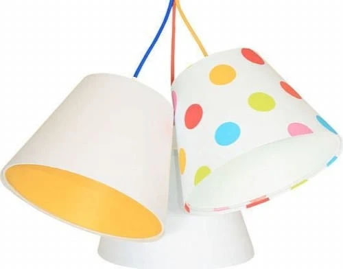 BPS Koncept Suspensions Enfant Suspension Enfant Abat-jour Blanc Et Orange 50x50x30 2 BPS Koncept Suspensions Enfant Suspension Enfant Abat-jour Blanc Et Orange 50x50x30 – Image 2