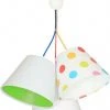 BPS Koncept Suspensions Enfant Suspension Enfant Abat-jour Blanc Et Vert 50x50x30