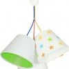 BPS Koncept Suspensions Enfant Suspension Enfant Abat-jour Blanc Et Vert 50x50x30