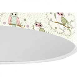 BPS Koncept Suspensions Enfant Suspension Enfant Abat-jour Tissu Beige Et Blanc ø 50 -Luminaires enfant Soldes suspension enfant abat jour tissu beige et blanc oe 50 3