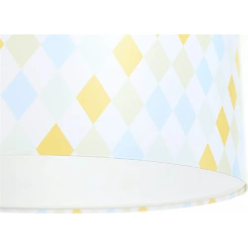 BPS Koncept Suspensions Enfant Suspension Enfant Abat-jour Tissu Bleu Et Blanc Et Jaune ø 40 6 BPS Koncept Suspensions Enfant Suspension Enfant Abat-jour Tissu Bleu Et Blanc Et Jaune ø 40 – Image 6