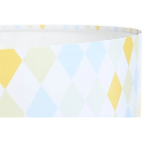 BPS Koncept Suspensions Enfant Suspension Enfant Abat-jour Tissu Bleu Et Blanc Et Jaune ø 50 3 BPS Koncept Suspensions Enfant Suspension Enfant Abat-jour Tissu Bleu Et Blanc Et Jaune ø 50 – Image 3