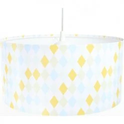 BPS Koncept Suspensions Enfant Suspension Enfant Abat-jour Tissu Bleu Et Blanc Et Jaune ø 50 9 BPS Koncept Suspensions Enfant Suspension Enfant Abat-jour Tissu Bleu Et Blanc Et Jaune ø 50 -Luminaires enfant Soldes suspension enfant abat jour tissu bleu et blanc et jaune oe 50 3