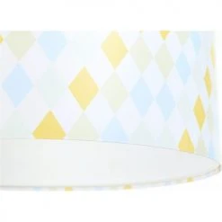 BPS Koncept Suspensions Enfant Suspension Enfant Abat-jour Tissu Bleu Et Blanc Et Jaune ø 50 11 BPS Koncept Suspensions Enfant Suspension Enfant Abat-jour Tissu Bleu Et Blanc Et Jaune ø 50 -Luminaires enfant Soldes suspension enfant abat jour tissu bleu et blanc et jaune oe 50 5
