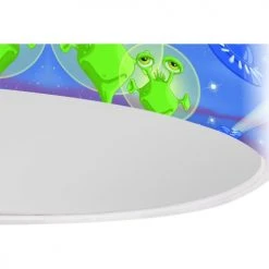 BPS Koncept Suspensions Enfant Suspension Enfant Abat-jour Tissu Bleu Et Blanc Et Vert ø 50 -Luminaires enfant Soldes suspension enfant abat jour tissu bleu et blanc et vert oe 50 3