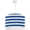 BPS Koncept Suspensions Enfant Suspension Enfant Abat-jour Tissu Bleu Et Blanc ø 50