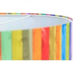 BPS Koncept Suspensions Enfant Suspension Enfant Abat-jour Tissu Multicolore Et Blanc ø 30 -Luminaires enfant Soldes suspension enfant abat jour tissu multicolore et blanc oe 30 16