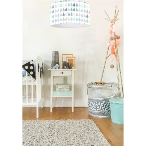 BPS Koncept Suspensions Enfant Suspension Enfant Abat-jour Tissu Multicolore Et Blanc ø 30 2 BPS Koncept Suspensions Enfant Suspension Enfant Abat-jour Tissu Multicolore Et Blanc ø 30 – Image 2