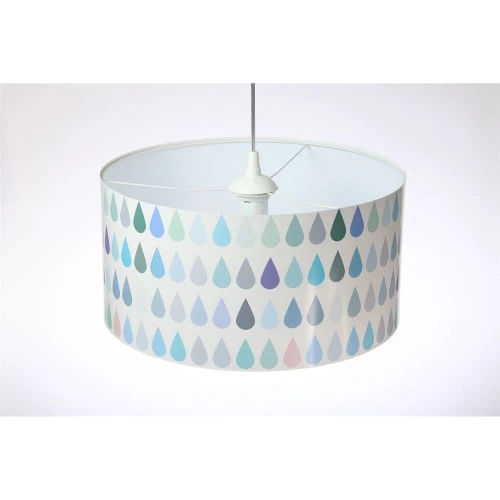 BPS Koncept Suspensions Enfant Suspension Enfant Abat-jour Tissu Multicolore Et Blanc ø 30 3 BPS Koncept Suspensions Enfant Suspension Enfant Abat-jour Tissu Multicolore Et Blanc ø 30 – Image 3