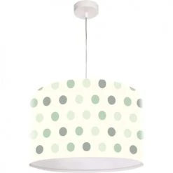 BPS Koncept Suspensions Enfant Suspension Enfant Abat-jour Tissu Multicolore Et Blanc ø 30