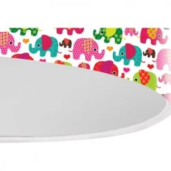 BPS Koncept Suspensions Enfant Suspension Enfant Abat-jour Tissu Multicolore Et Blanc ø 30 -Luminaires enfant Soldes suspension enfant abat jour tissu multicolore et blanc oe 30 46